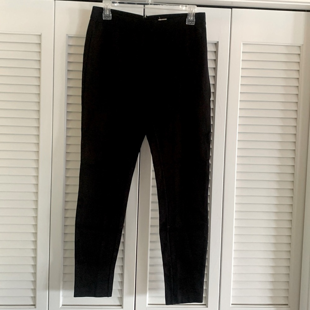 J. Crew Fitted Leggings Women’s Black Pants Stretch Ankle Back Zip Size 8